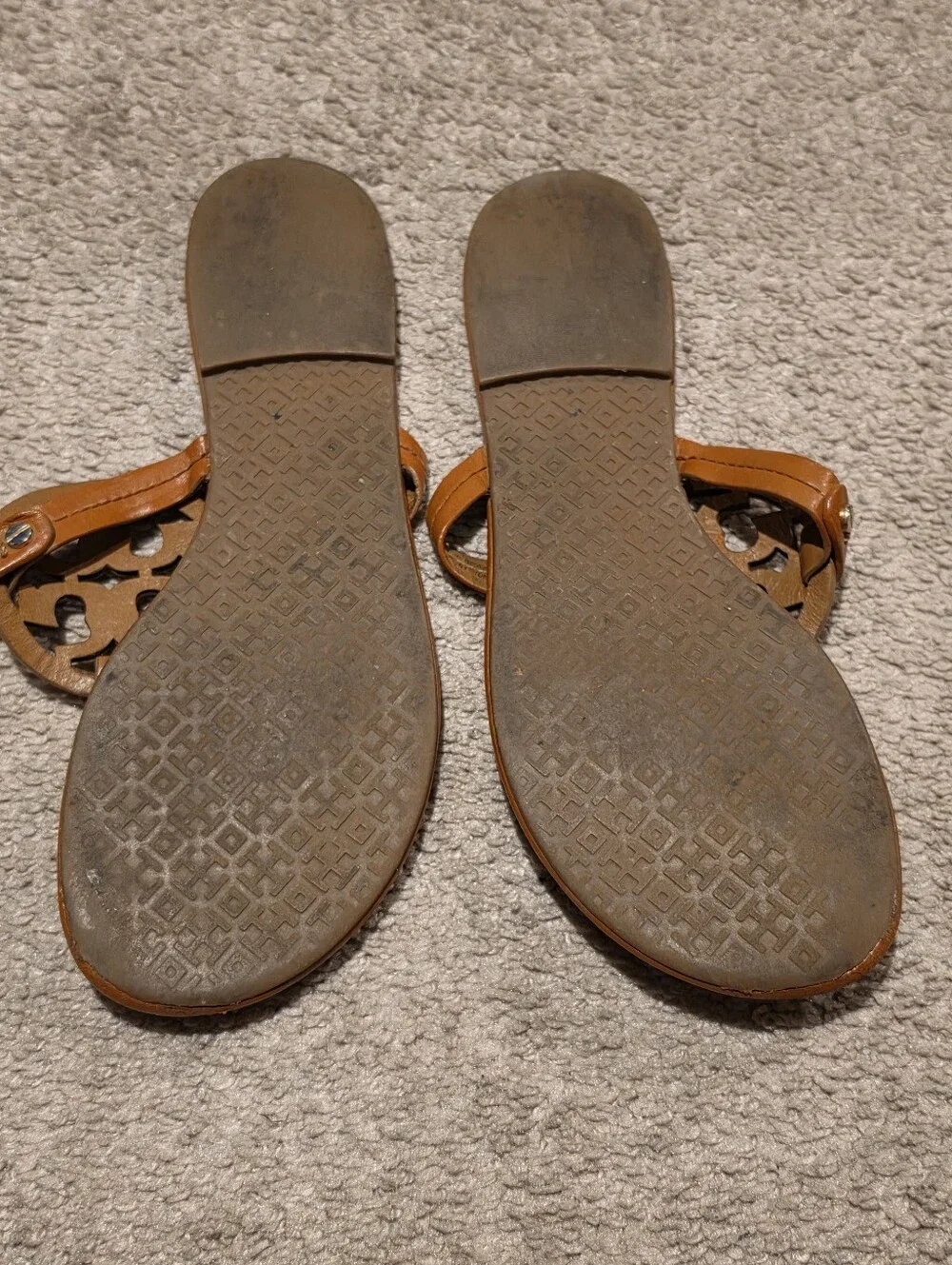 Tory Burch Miller Sandals Vintage Vachetta Size 10